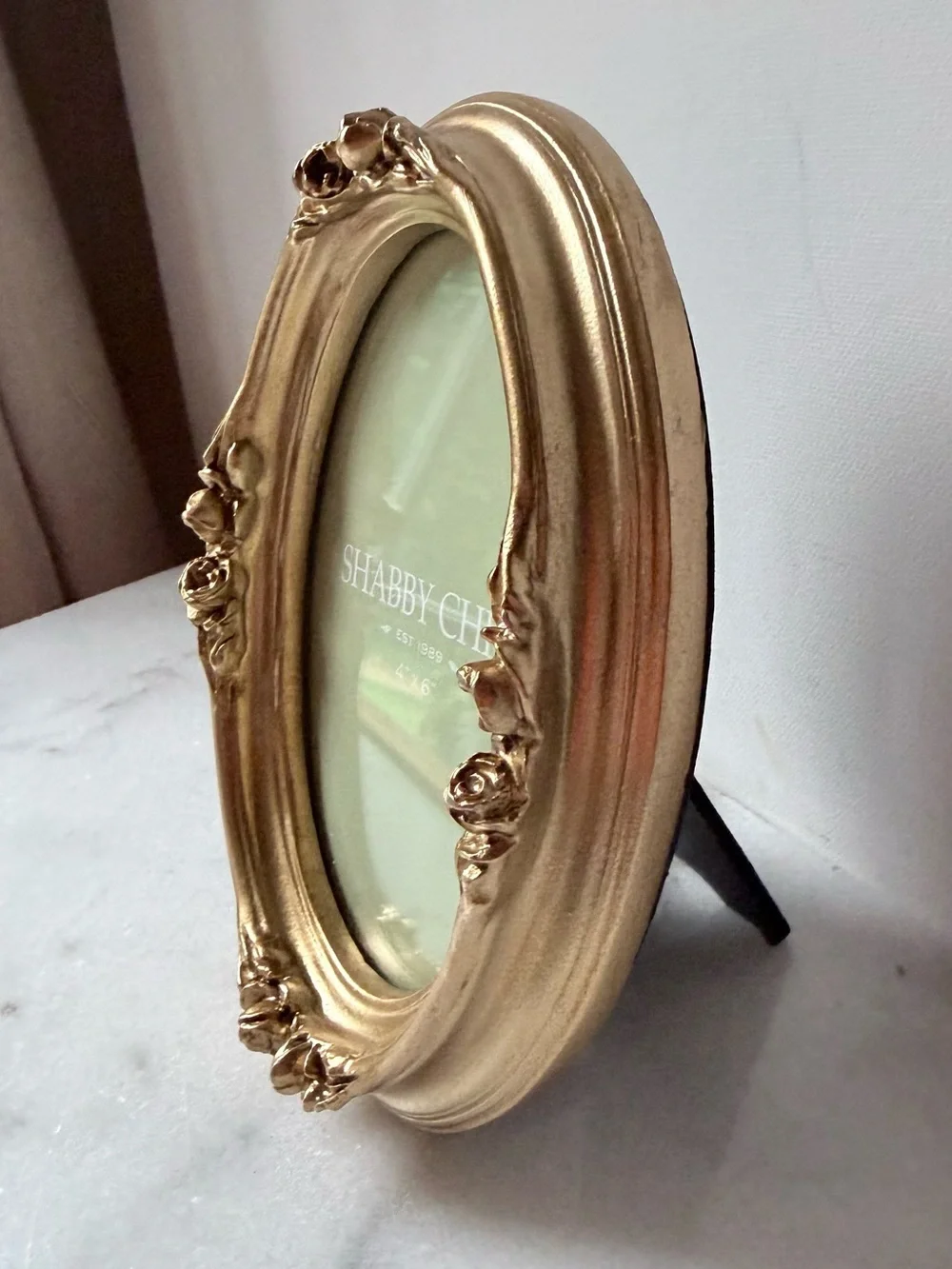 Shabby Chic Gold Oval Picture Frame - 4
